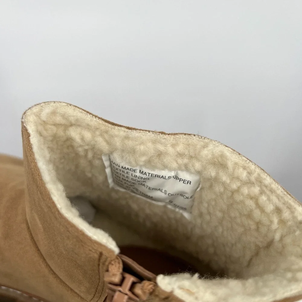 NEW Cat & Jack shearling ankle boots Back to School fall winter cozy 1